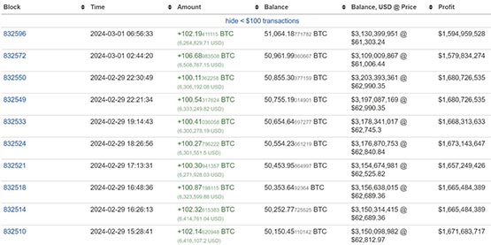 神秘巨鲸Mr.100单月大买逾7700枚BTC！成第15大比特币钱包