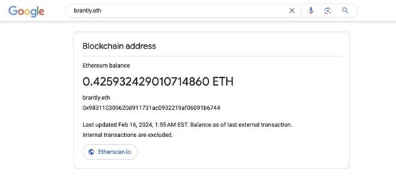 Google搜索新增比特币钱包余额查询！目前已支持7种区块链