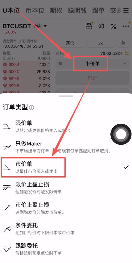 币安合约做多比特币