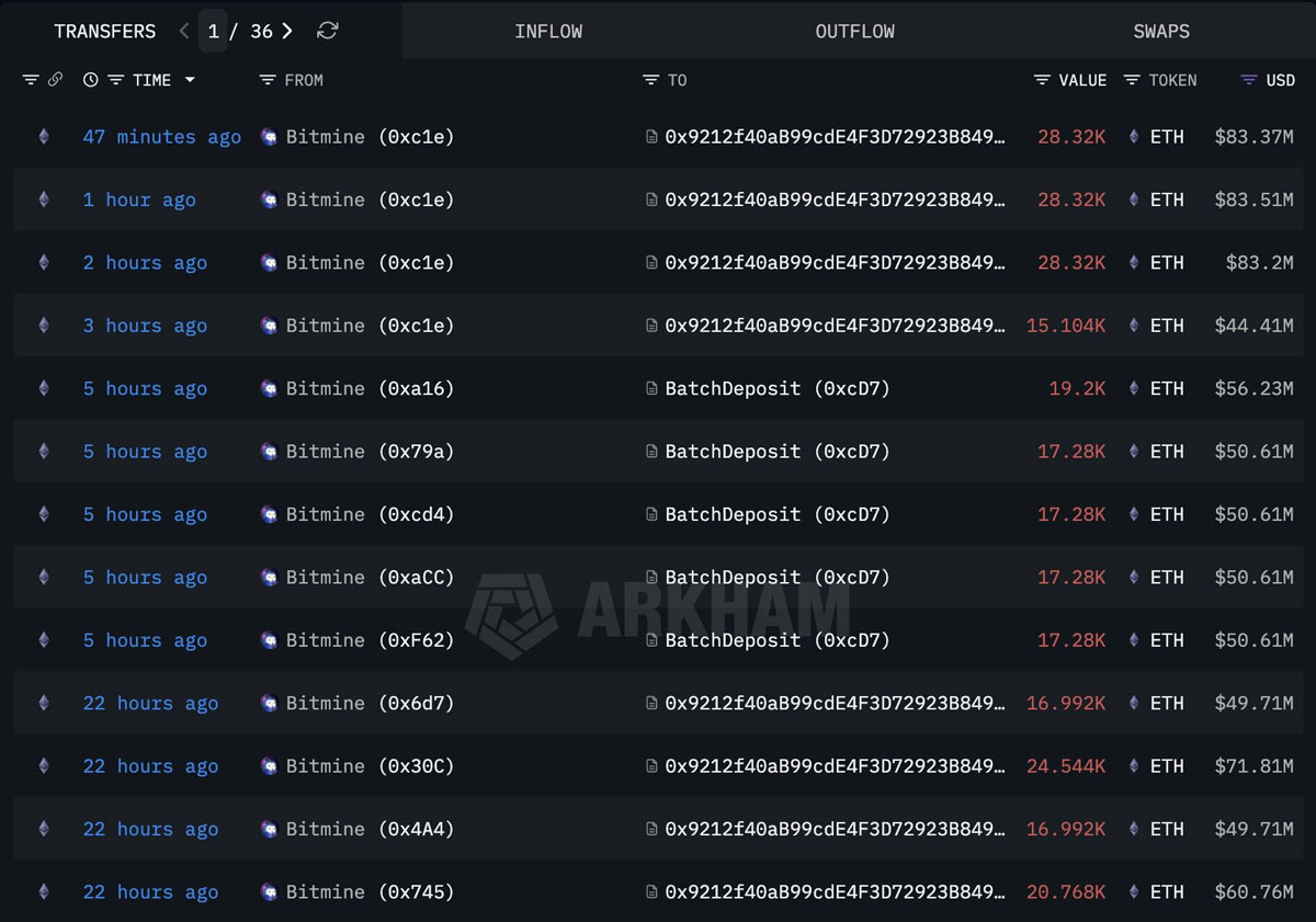 BitMine锁10亿ETH:企业押注