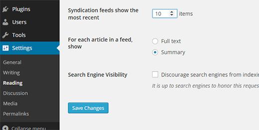Changing number of posts displayed in WordPress RSS feed