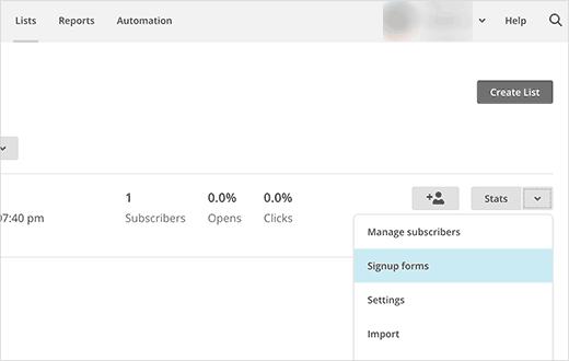 Creating MailChimp email signup form