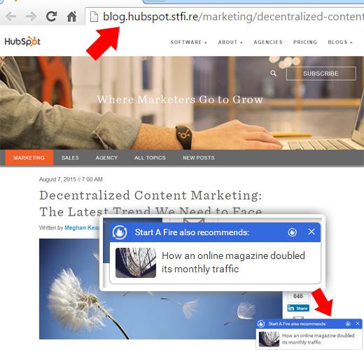 Content Hijacking Example