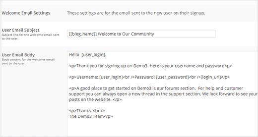 Create your custom welcome email message