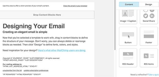 Design your RSS to email template