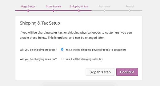 WooCommerce shipping and tax information