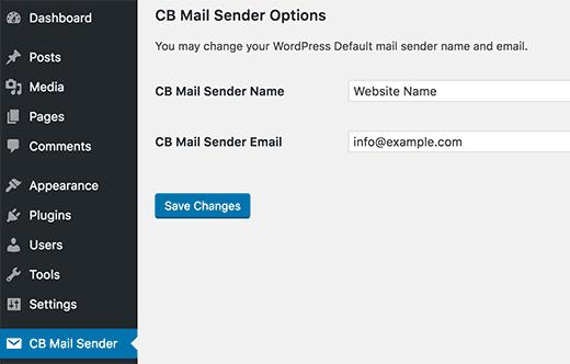 Mail sender options