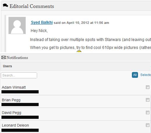 Edit Flow comments and notifications
