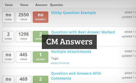 CM Answers - Building a Q&A Forum With WordPress
