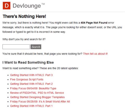 Devlounge 404 Page
