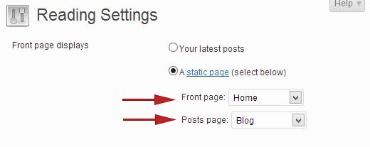 Setting a blog page in WordPress
