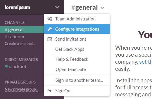 Configure integrations