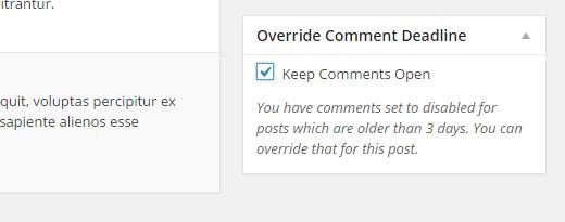 overriding comment deadline restriction