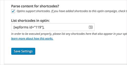 Enable shortcodes in popup