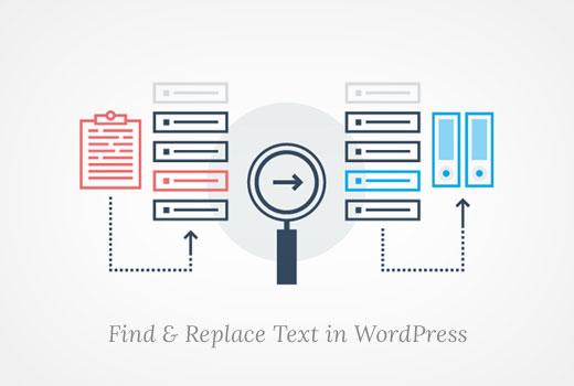 Find and replace text in WordPress database with just one click