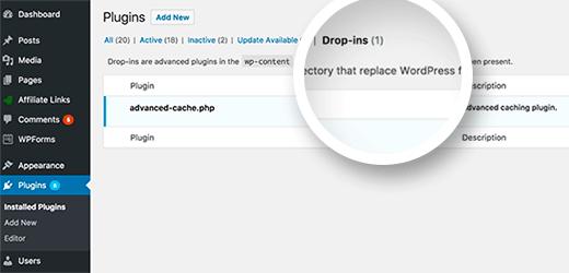 advanced-cache.php file appearing as drop-in