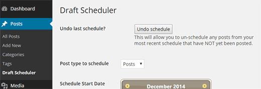 Undo scheduling at any time
