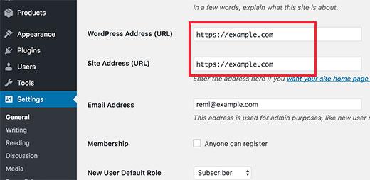 Change WordPress URL to use HTTPS