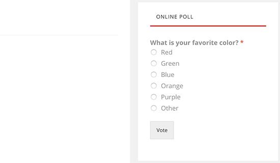 Poll widget