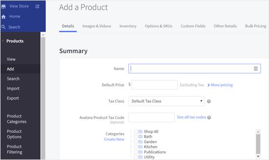 Add New Products to BigCommerce Store
