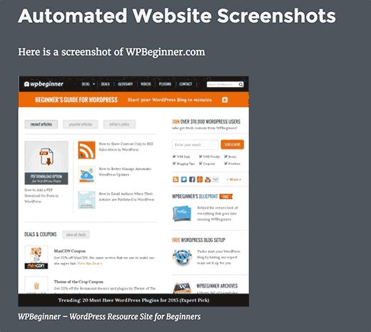 Enter a URL to generate website screenshot