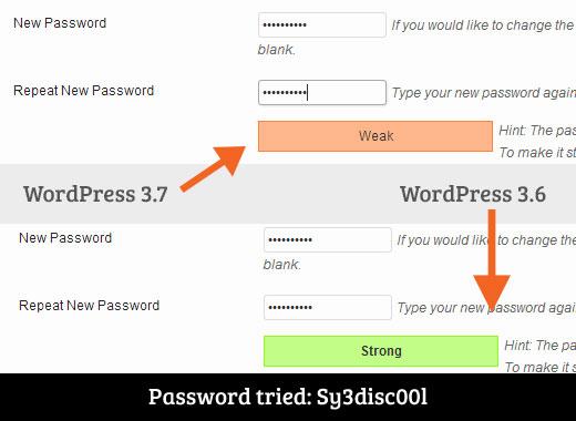 Password Meter in WordPress 3.7